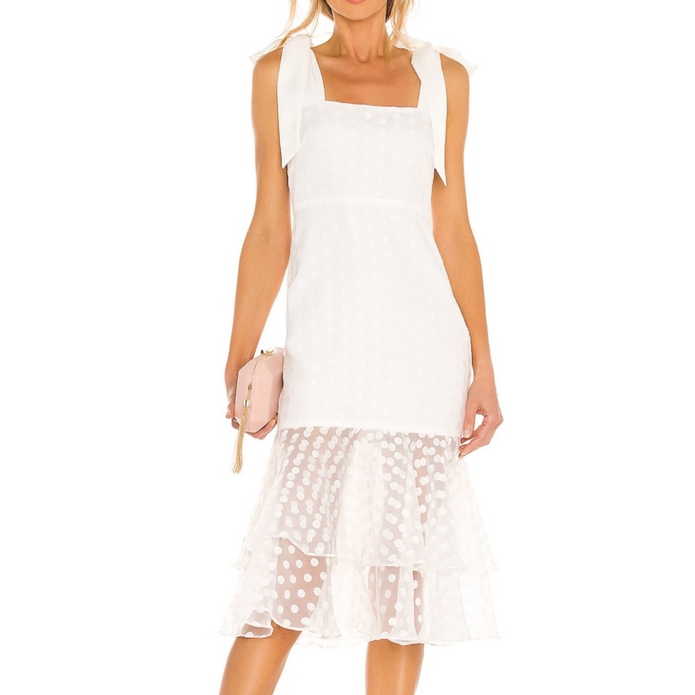 Day Keeper Midi Dress in White